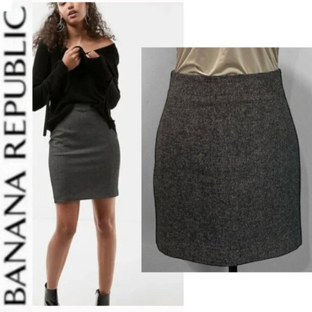 Banana Republic Grey Mini Skirt Size 4